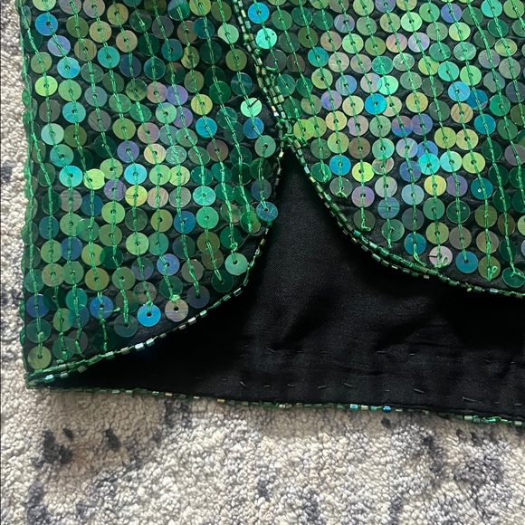 Vintage Sequin silk top - Picture 3 of 4
